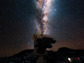 An observatory at night against a background of the Milky Way.